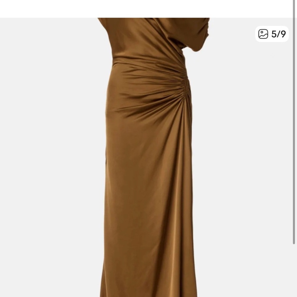 A.L.C. One Shoulder Bronze Dress